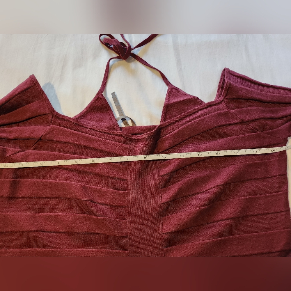 By Anthropologie Off-Shoulder Ruched Sweater Dress - Picture 9 of 12